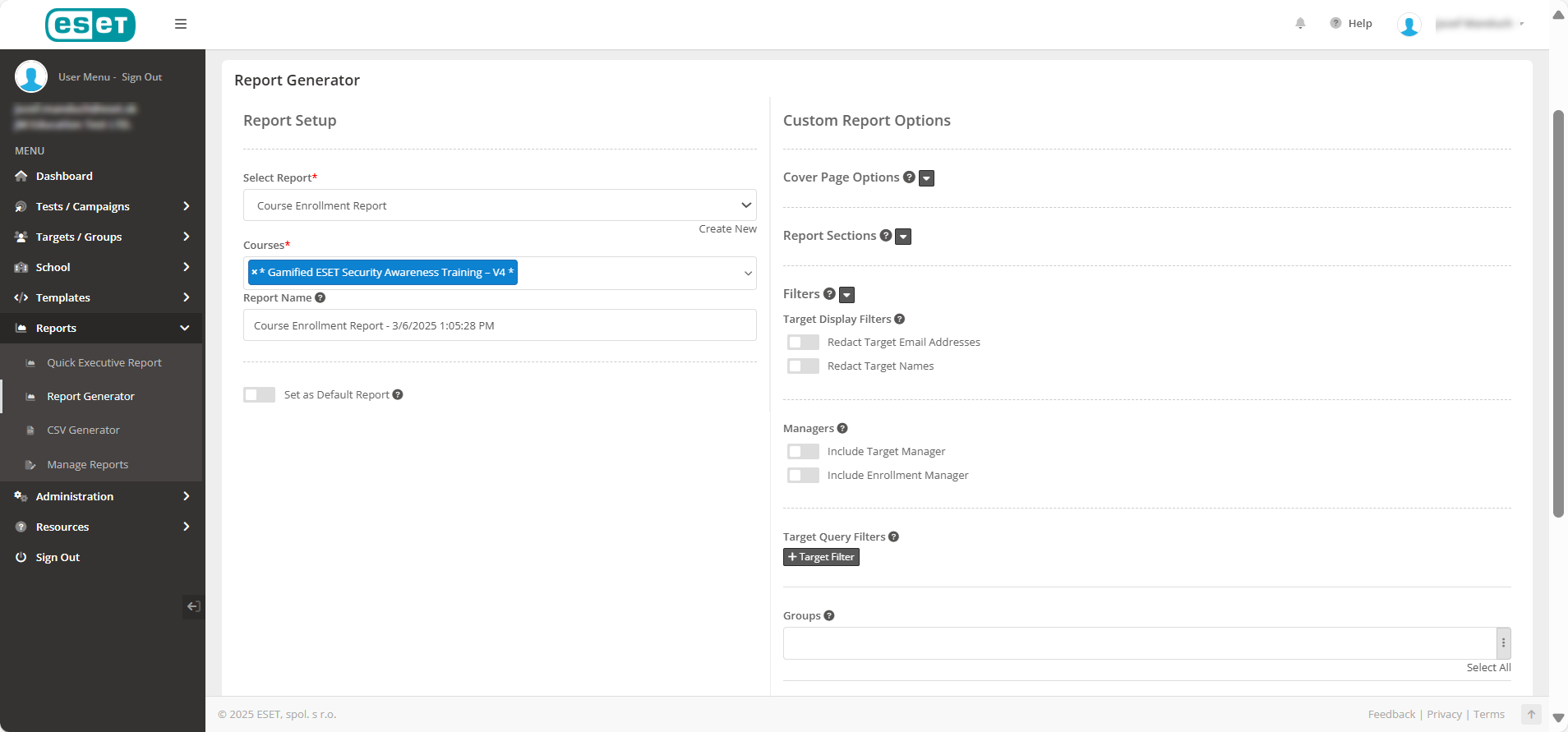 Report generator