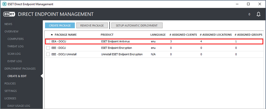 Scan, ESET Direct Endpoint Management plugin for NinjaOne