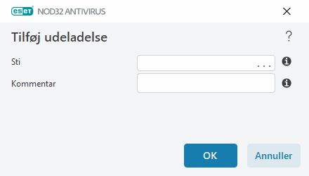 Tilføj udeladelse