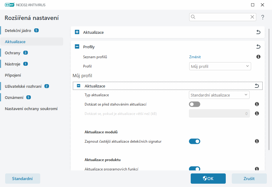 Záloha modulů Záloha modulů