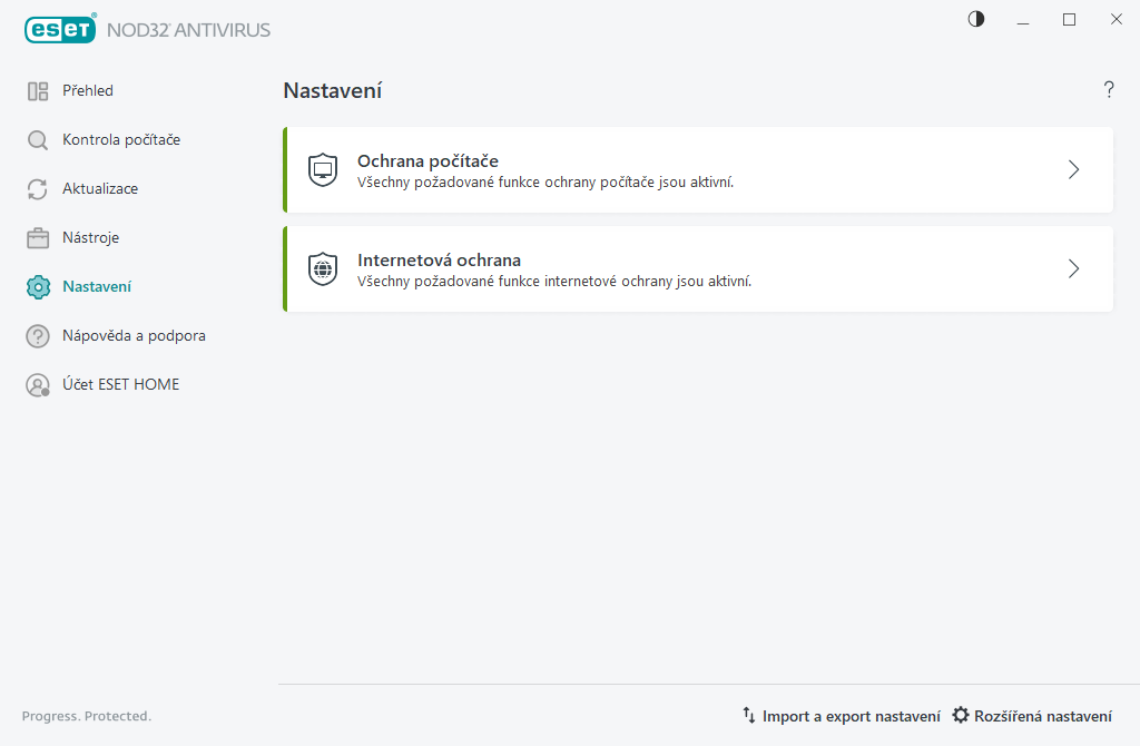 Nastavení Nastavení