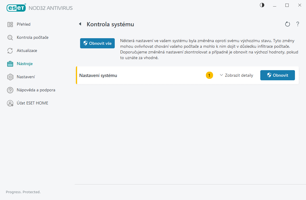 Kontrola systému Kontrola systému