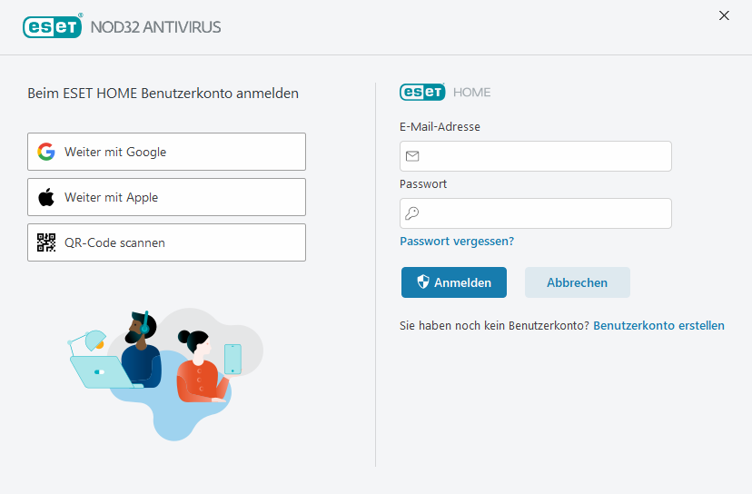 Bei ESET HOME anmelden
