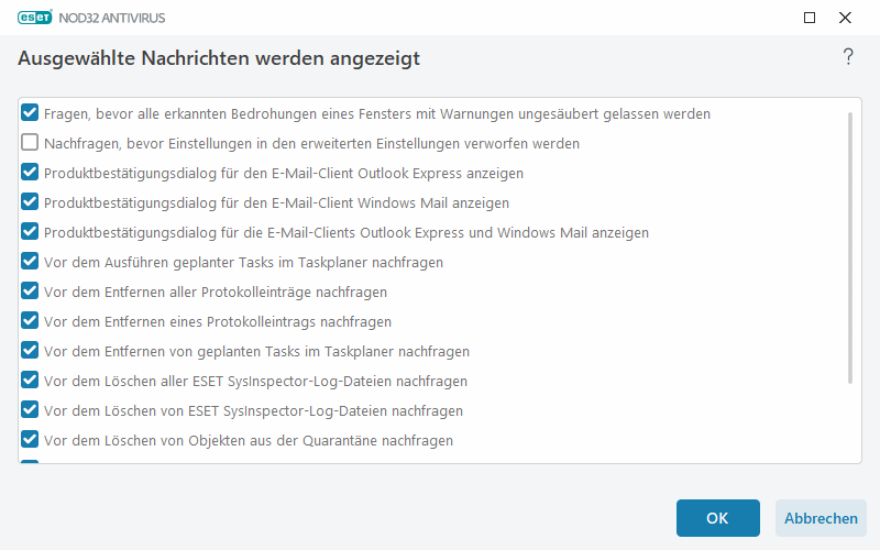 Bestätigungsnachrichten