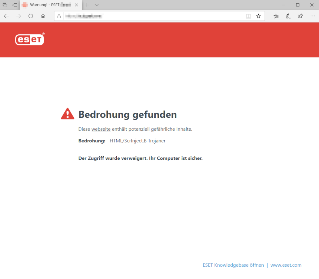 Bedrohung gefunden Bedrohung gefunden