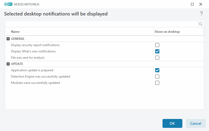 Desktop notifications Desktop notifications