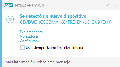 Se detectó un nuevo dispositivo Se detectó un nuevo dispositivo