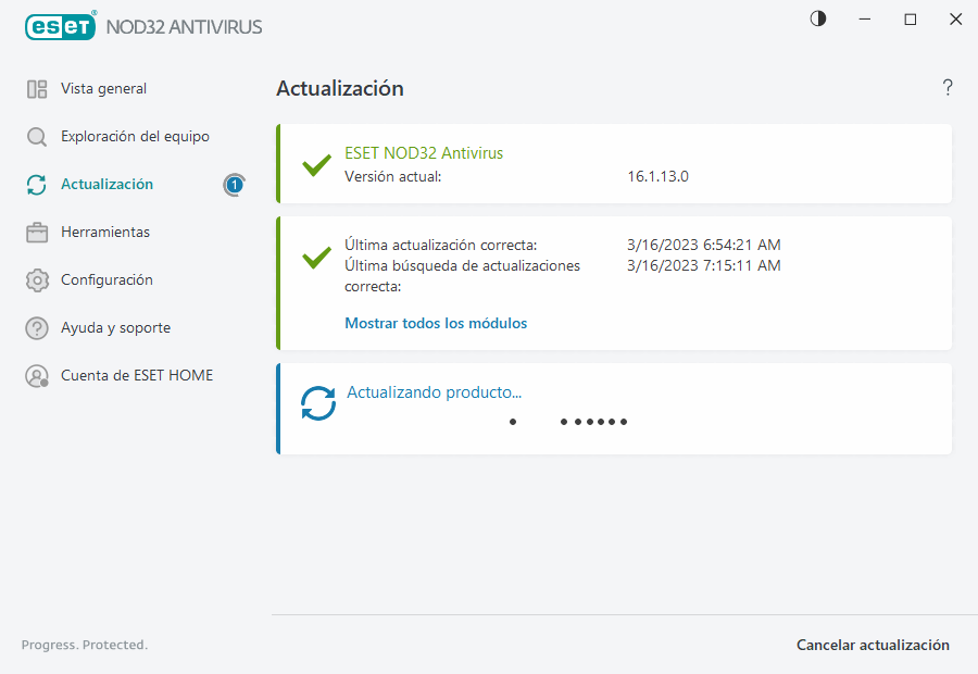 Proceso de actualización Proceso de actualización