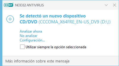 Se detectó un nuevo dispositivo Se detectó un nuevo dispositivo