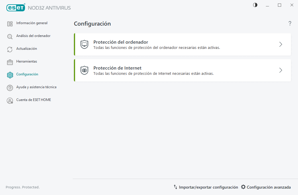 Configuración Configuración