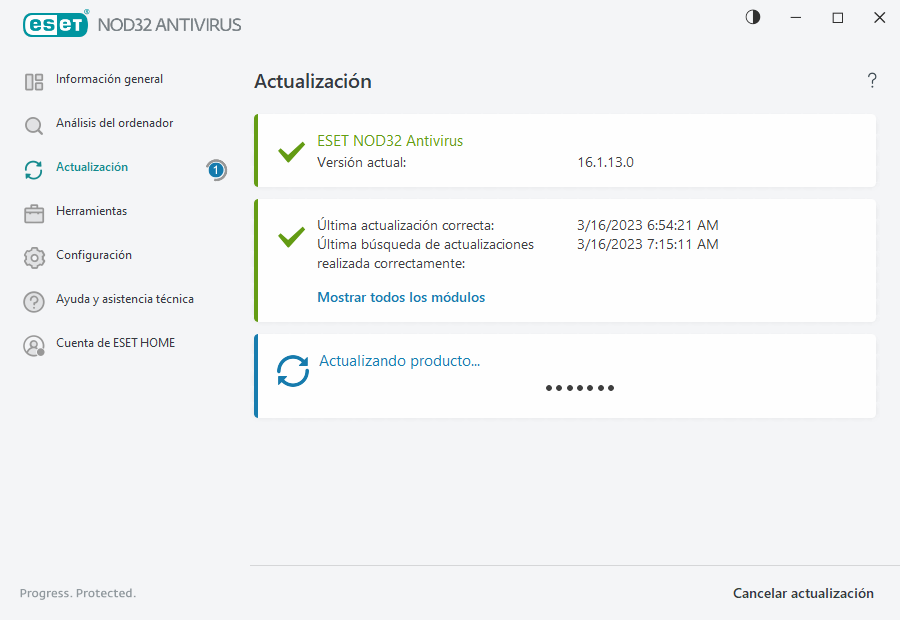 Proceso de actualización Proceso de actualización
