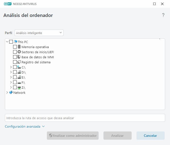 Análisis personalizado Análisis personalizado