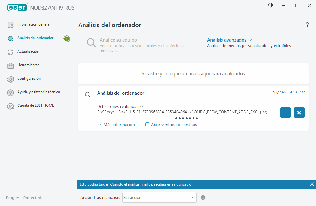 Análisis del ordenador Análisis del ordenador