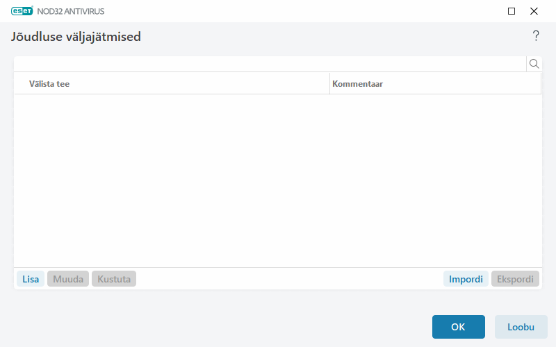 Jõudluse väljajätmised