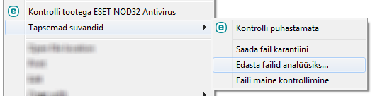 Kontekstimenüü Kontekstimenüü