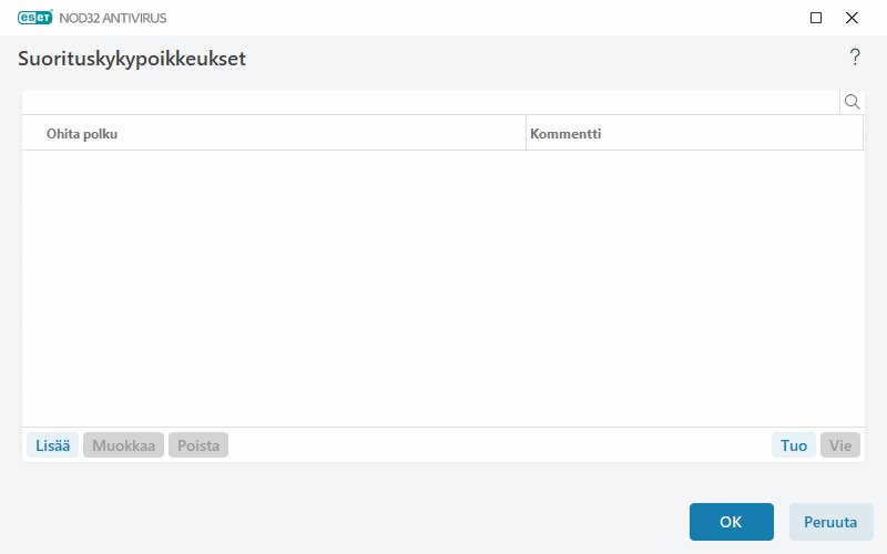 Suorituskykypoikkeukset