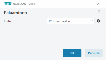 Muutosten peruutuksen aikaväli Muutosten peruutuksen aikaväli