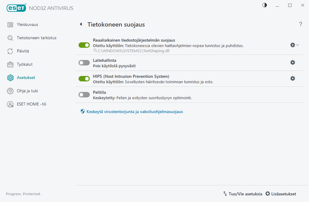 Tietokoneen suojaus Tietokoneen suojaus