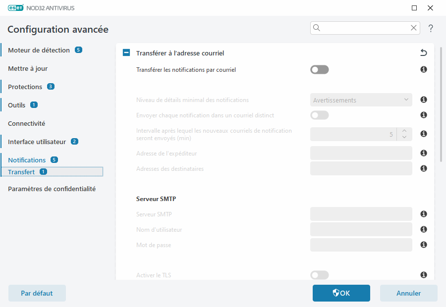 Transmission des notifications Transmission des notifications