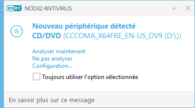 Nouveau appareil détecté Nouveau appareil détecté
