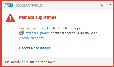 Menace supprimée Menace supprimée