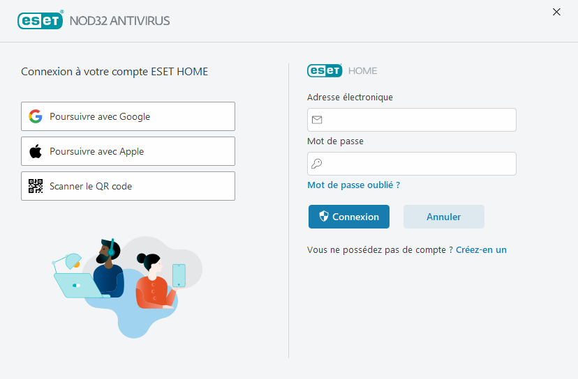 Connexion à ESET HOME Connexion à ESET HOME