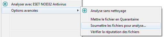 Menu contextuel Menu contextuel