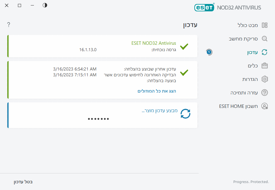 תהליך העדכון
