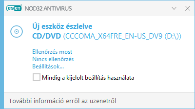 Új eszköz észlelve Új eszköz észlelve