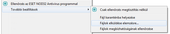 Helyi menü Helyi menü