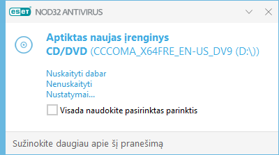 Aptiktas naujas įrenginys Aptiktas naujas įrenginys