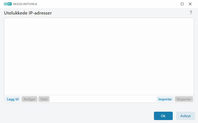 Ekskludert IP-adresse Ekskludert IP-adresse