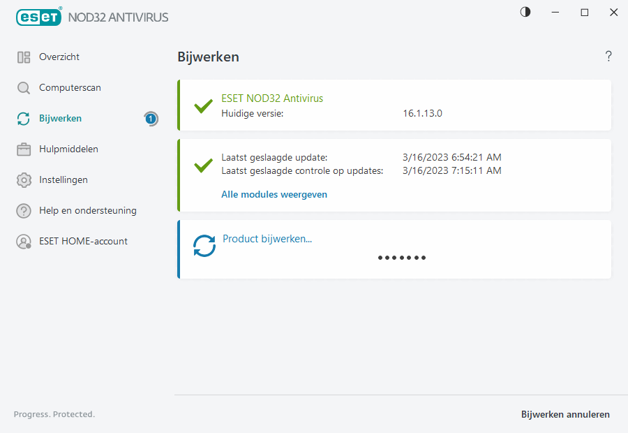 Updateproces Updateproces