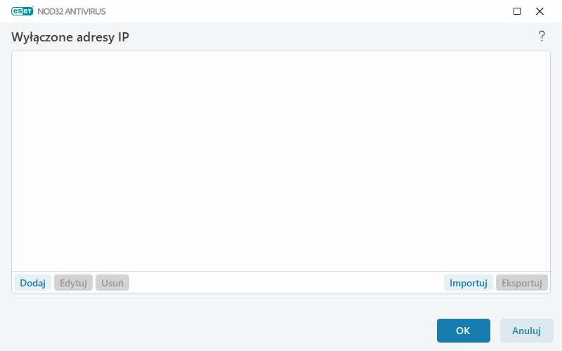 Wykluczony adres IP Wykluczony adres IP