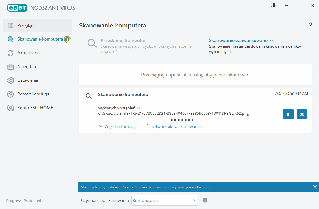 Skanowanie komputera Skanowanie komputera