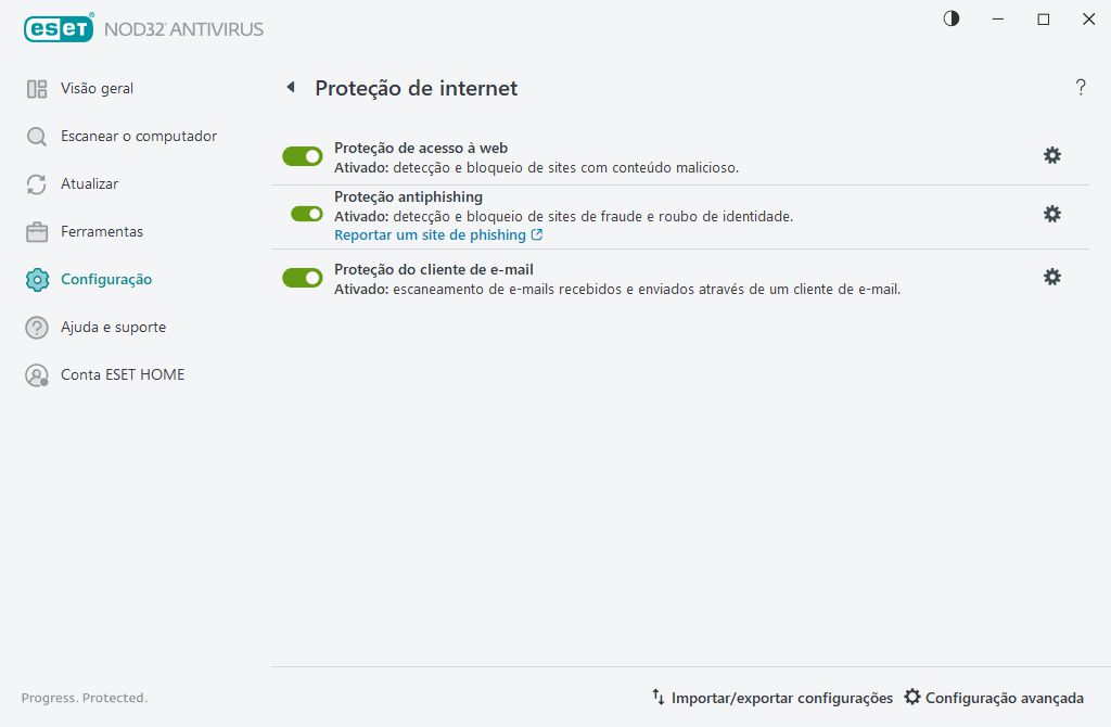 Proteção de internet Proteção de internet