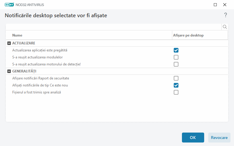 Notificări desktop Notificări desktop