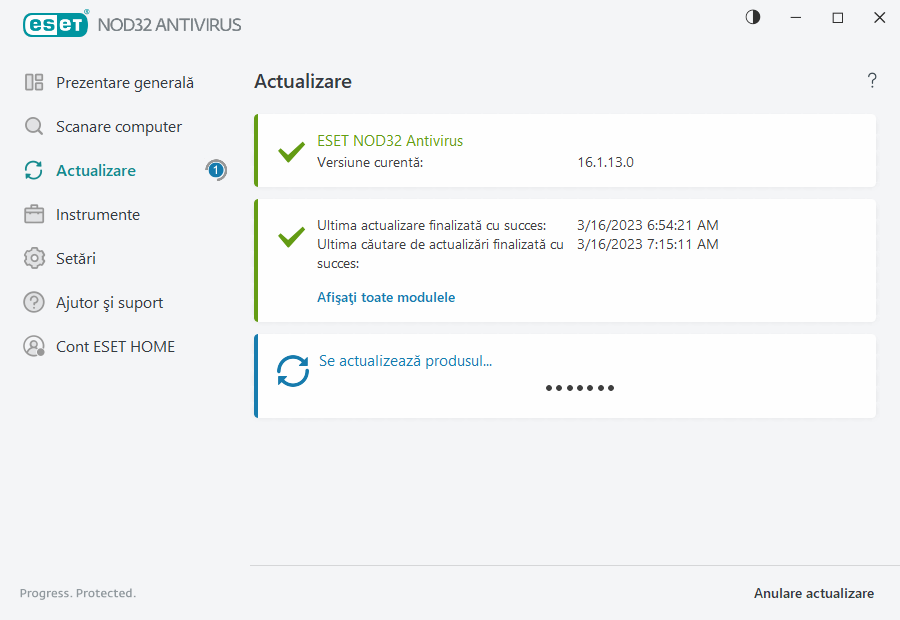Proces de actualizare Proces de actualizare
