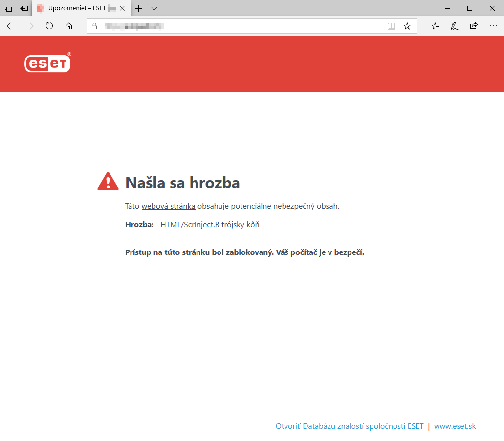 Našla sa hrozba Našla sa hrozba