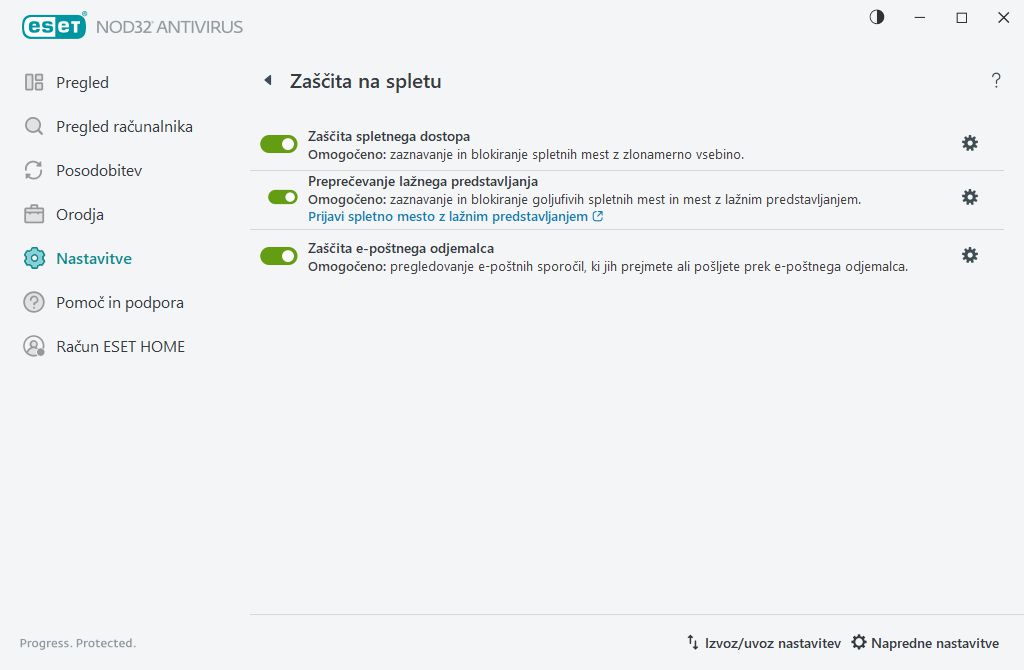 Zaščita na spletu Zaščita na spletu