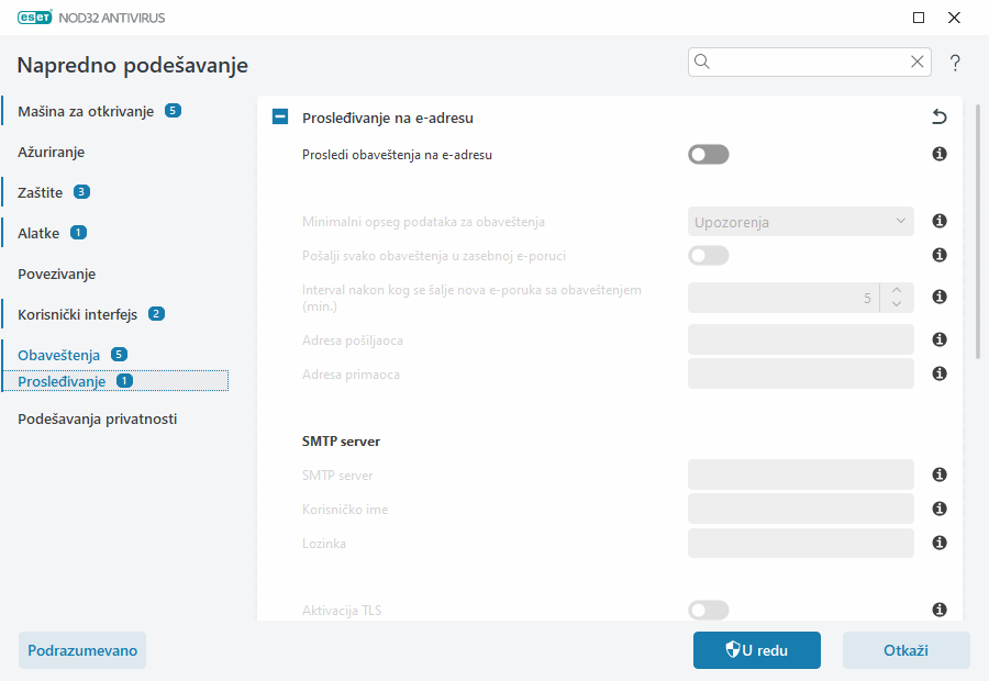 Prosleđivanje obaveštenja Prosleđivanje obaveštenja