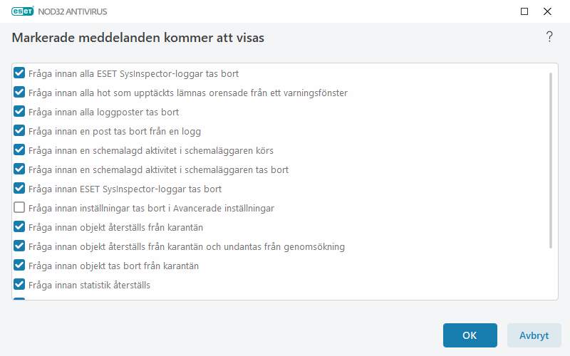 Bekräftelsemeddelande Bekräftelsemeddelande