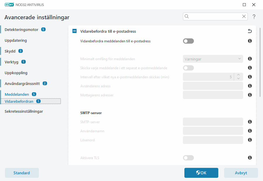 Vidarebefordra meddelanden Vidarebefordra meddelanden