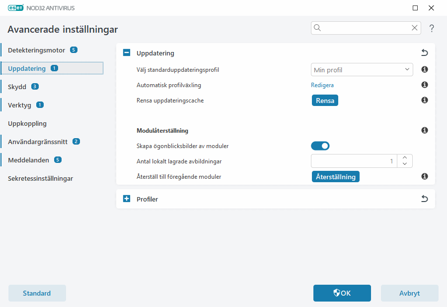 Modulåterställning