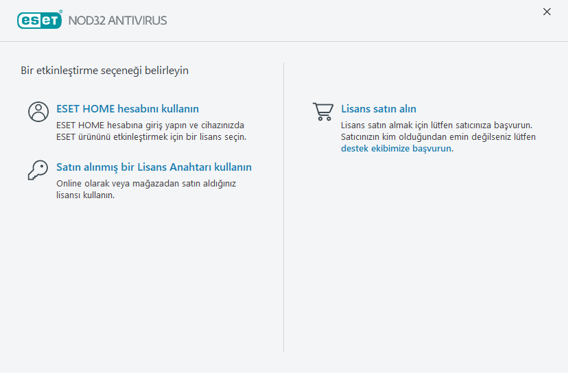 Ürün etkinleştirme Ürün etkinleştirme