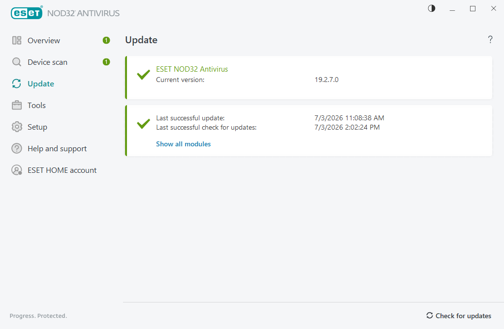 Modules update failed