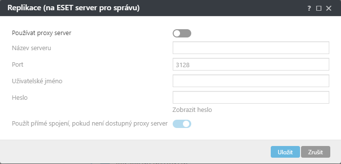 Nastavení politiky pro replikační proxy server ESET Management Agenta Nastavení politiky pro replikační proxy server ESET Management Agenta