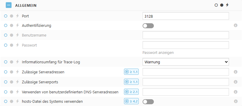 Allgemeine Policy-Einstellungen für ESET Bridge Allgemeine Policy-Einstellungen für ESET Bridge