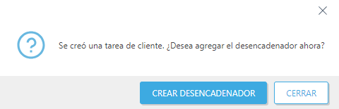 Crear desencadenador. Crear desencadenador.