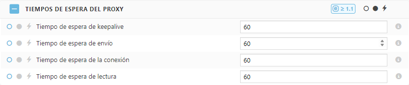 Configuración de la política de tiempos de espera agotados del proxy de ESET Bridge Configuración de la política de tiempos de espera agotados del proxy de ESET Bridge